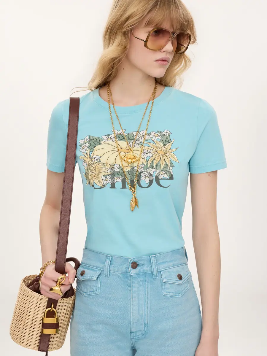 Chloé Baby fit logo T-shirt in cotton jersey | Thumbnail 4 Chloé Baby fit logo T-shirt in cotton jersey | Thumbnail 4