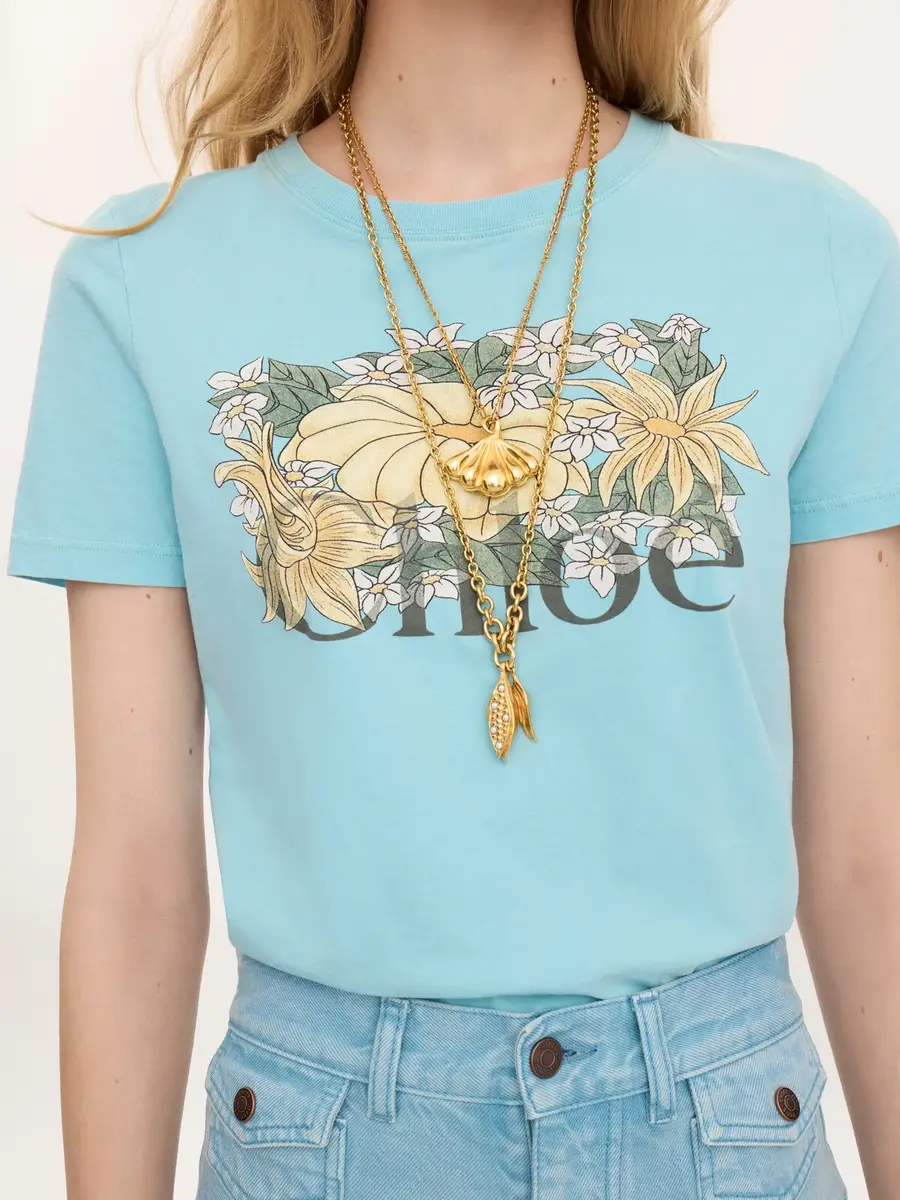 Chloé Baby fit logo T-shirt in cotton jersey | Thumbnail 6 Chloé Baby fit logo T-shirt in cotton jersey | Thumbnail 6