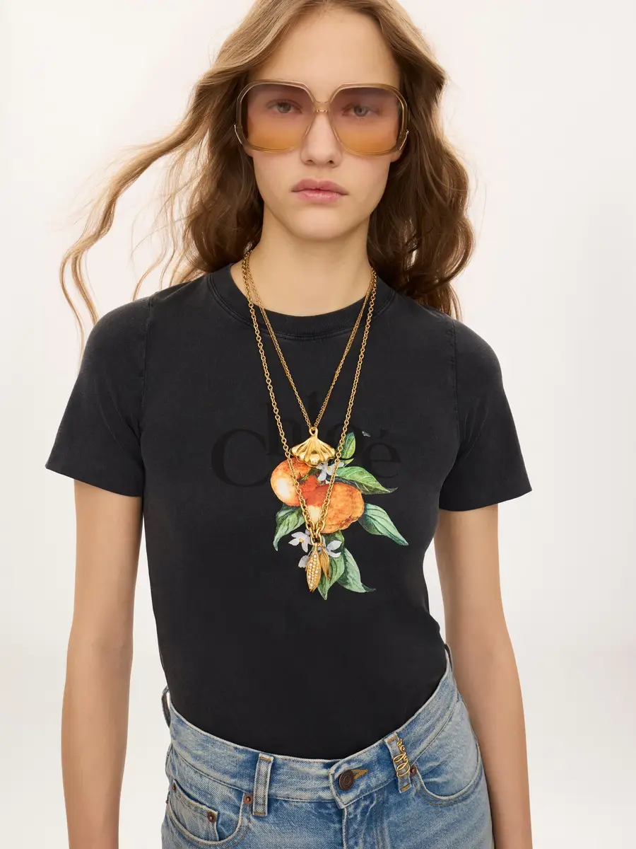Chloé Baby fit logo T-shirt in cotton jersey | Thumbnail 4 Chloé Baby fit logo T-shirt in cotton jersey | Thumbnail 4
