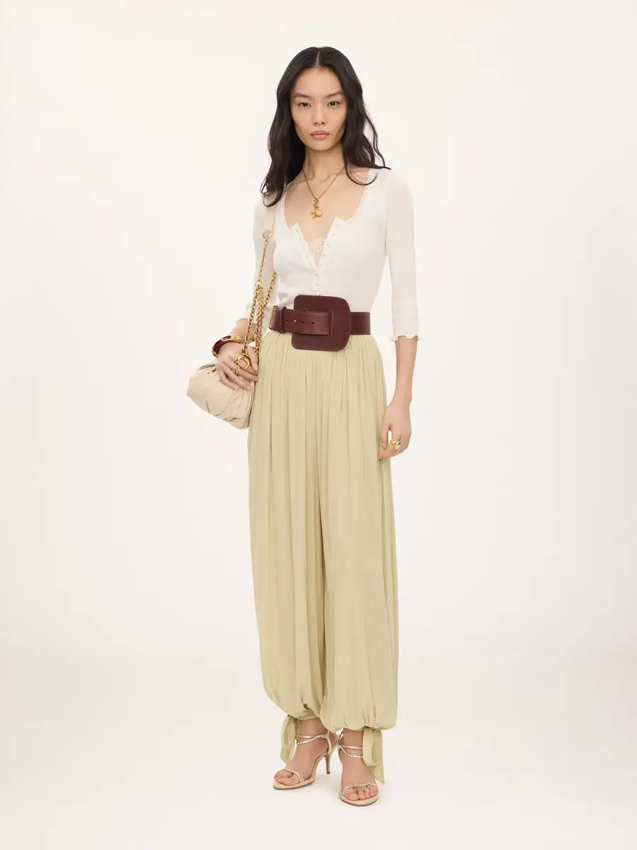 Chloé Fitted top in cotton & silk jersey | Thumbnail 3