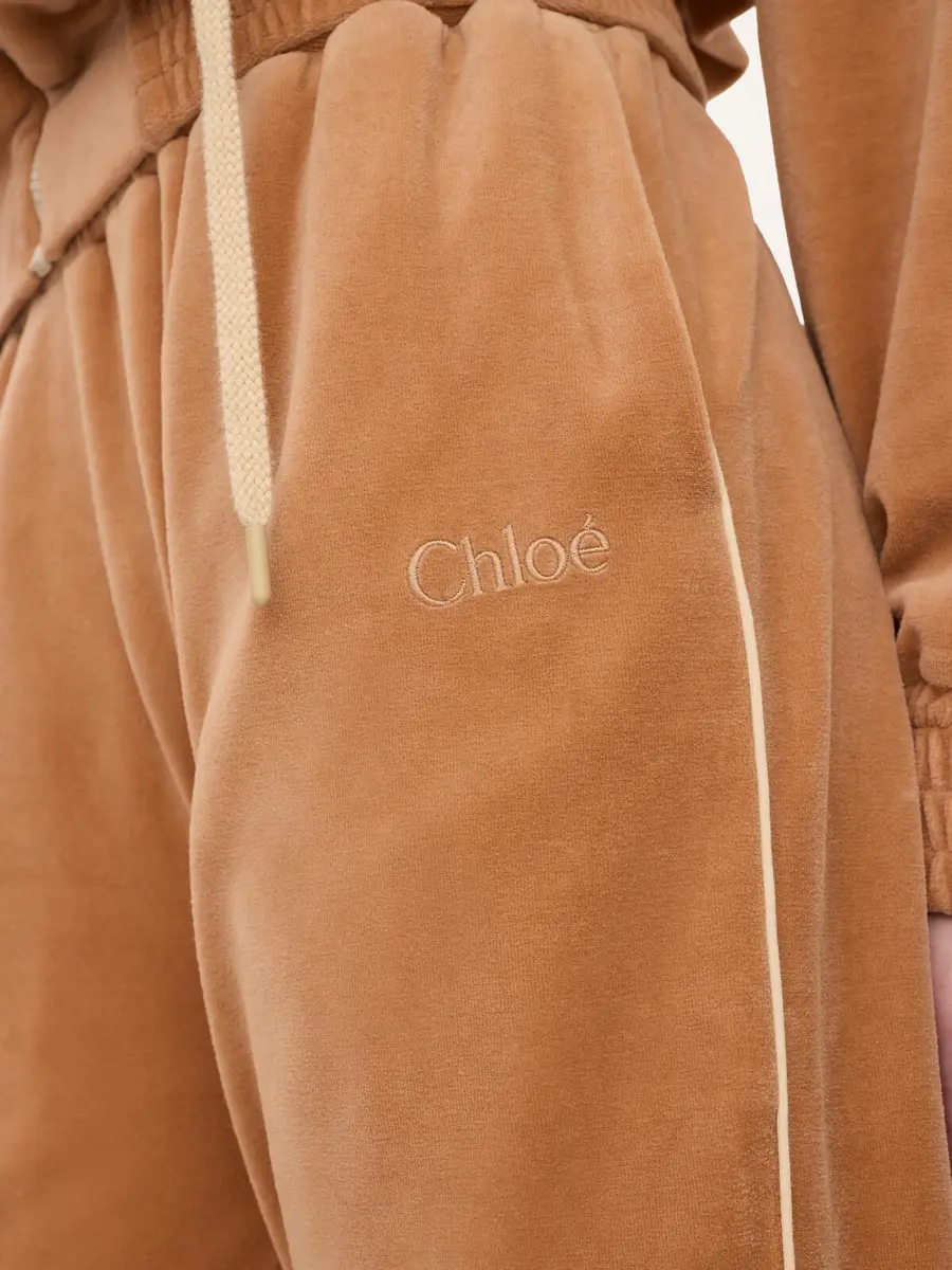 Chloé Wide-leg tracksuit pants in velvet | Thumbnail 6