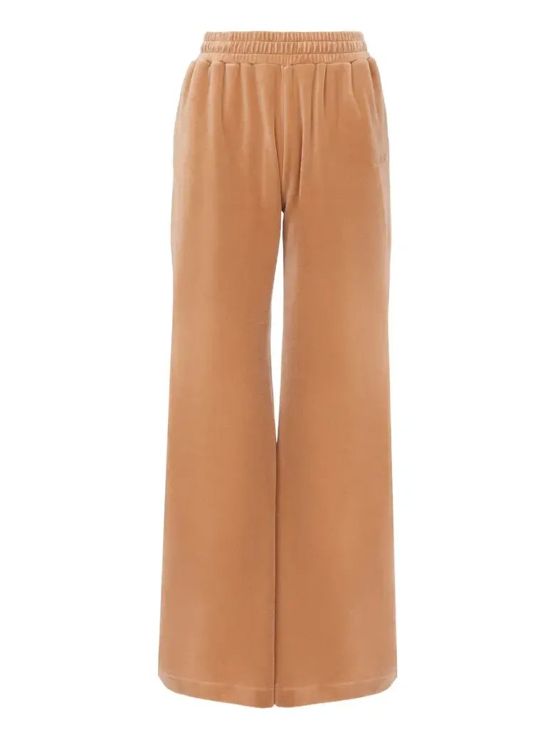 Wide-leg tracksuit pants in velvet Wide-leg tracksuit pants in velvet