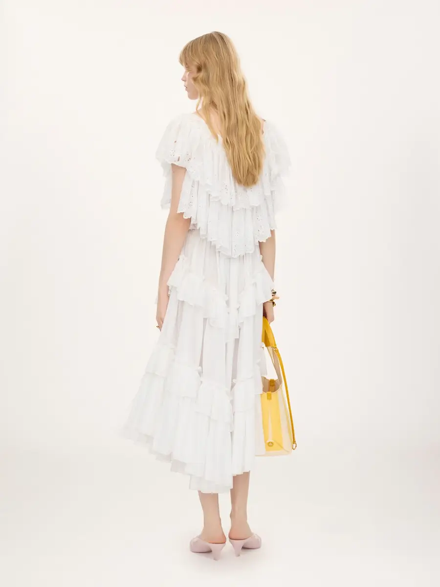 Chloé Layered ruffled midi skirt in cotton voile | Thumbnail 5 Chloé Layered ruffled midi skirt in cotton voile | Thumbnail 5