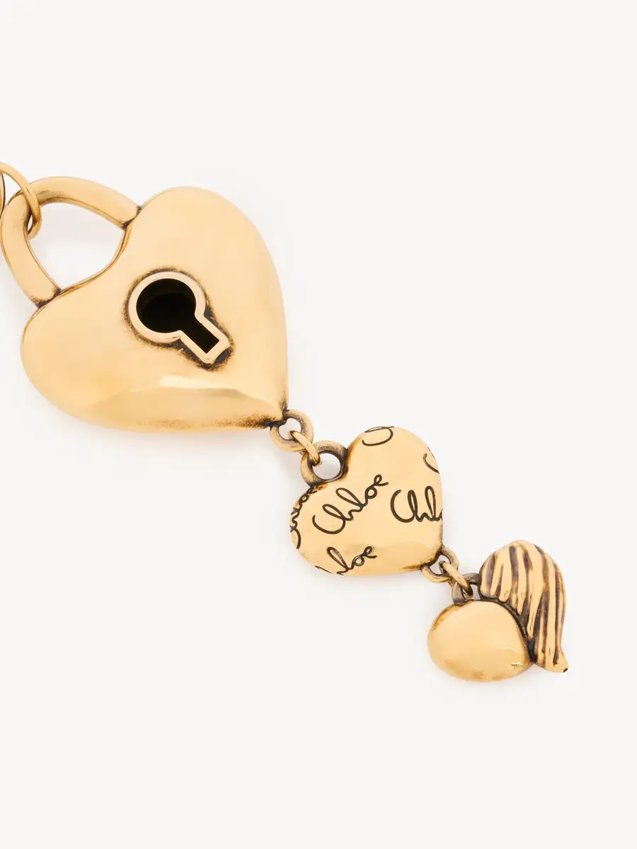 Chloé Chloé Symbols Multiple Hearts key ring bag charm in copper | Thumbnail 3 Chloé Chloé Symbols Multiple Hearts key ring bag charm in copper | Thumbnail 3