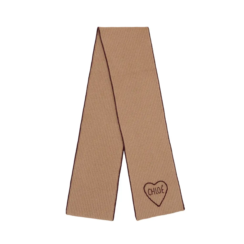 Chloé The Chloé Encoeur scarf in wool & cashmere | Image 1 Chloé The Chloé Encoeur scarf in wool & cashmere | Image 1