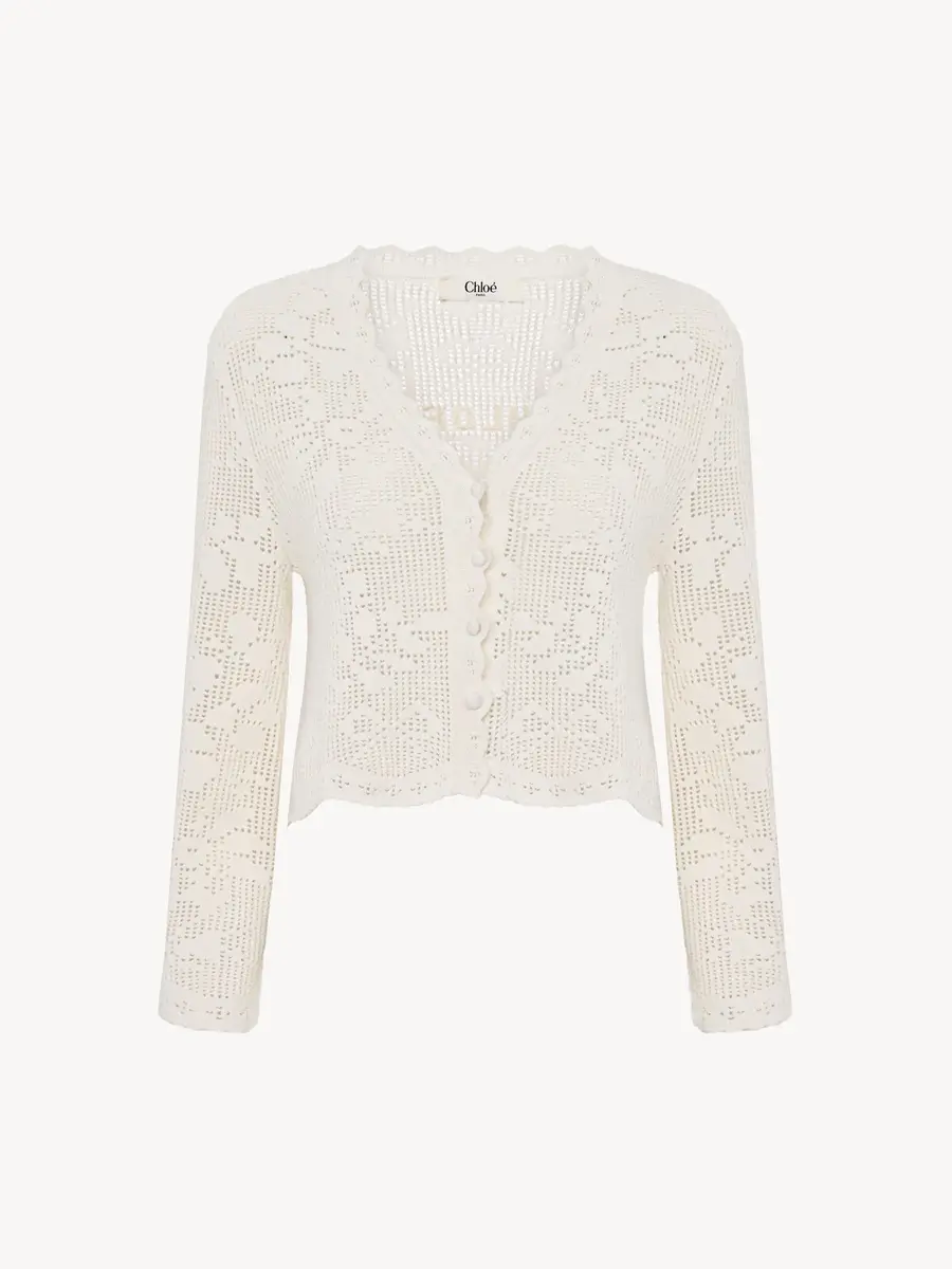 Chloé Cropped cardigan in a cotton knit | Thumbnail 2 Chloé Cropped cardigan in a cotton knit | Thumbnail 2