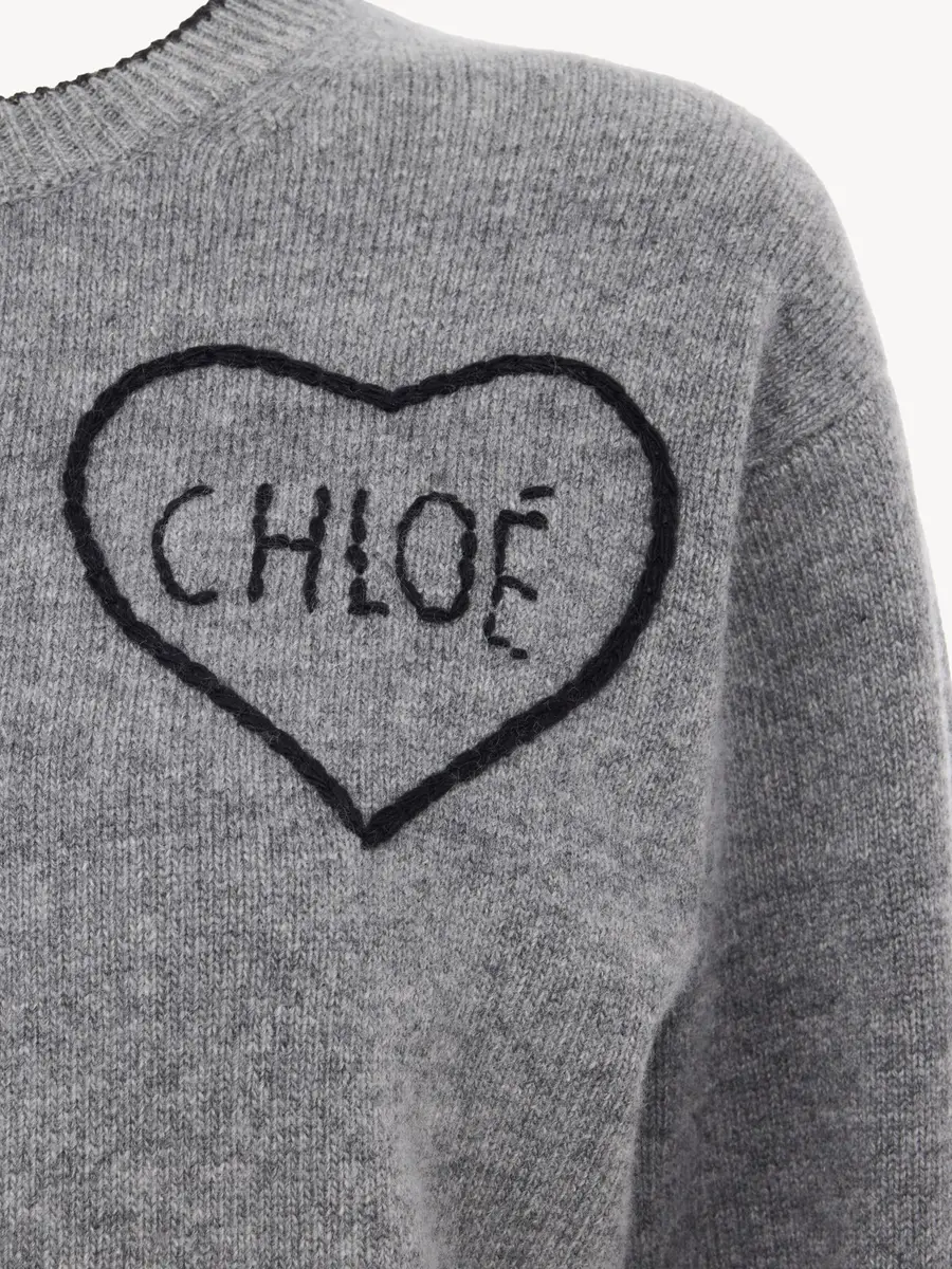 Chloé Fitted logo cardigan in a wool & cashmere knit | Thumbnail 7 Chloé Fitted logo cardigan in a wool & cashmere knit | Thumbnail 7