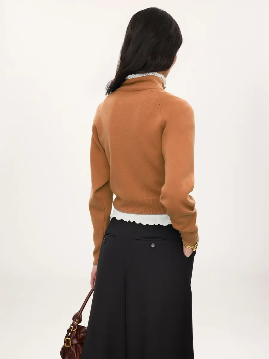 Chloé High-neck sweater in a wool knit & lace | Thumbnail 5 Chloé High-neck sweater in a wool knit & lace | Thumbnail 5