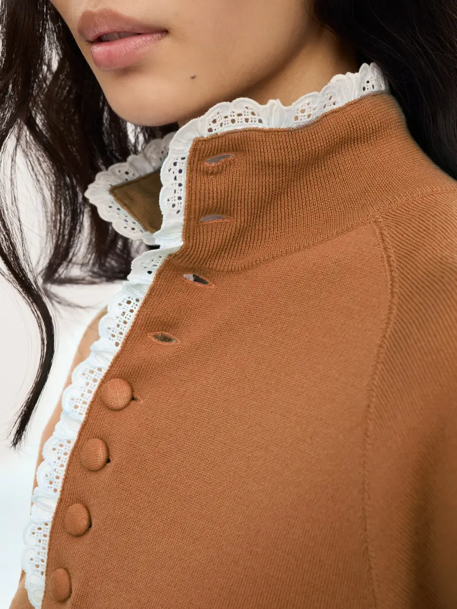 Chloé High-neck sweater in a wool knit & lace | Thumbnail 6 Chloé High-neck sweater in a wool knit & lace | Thumbnail 6