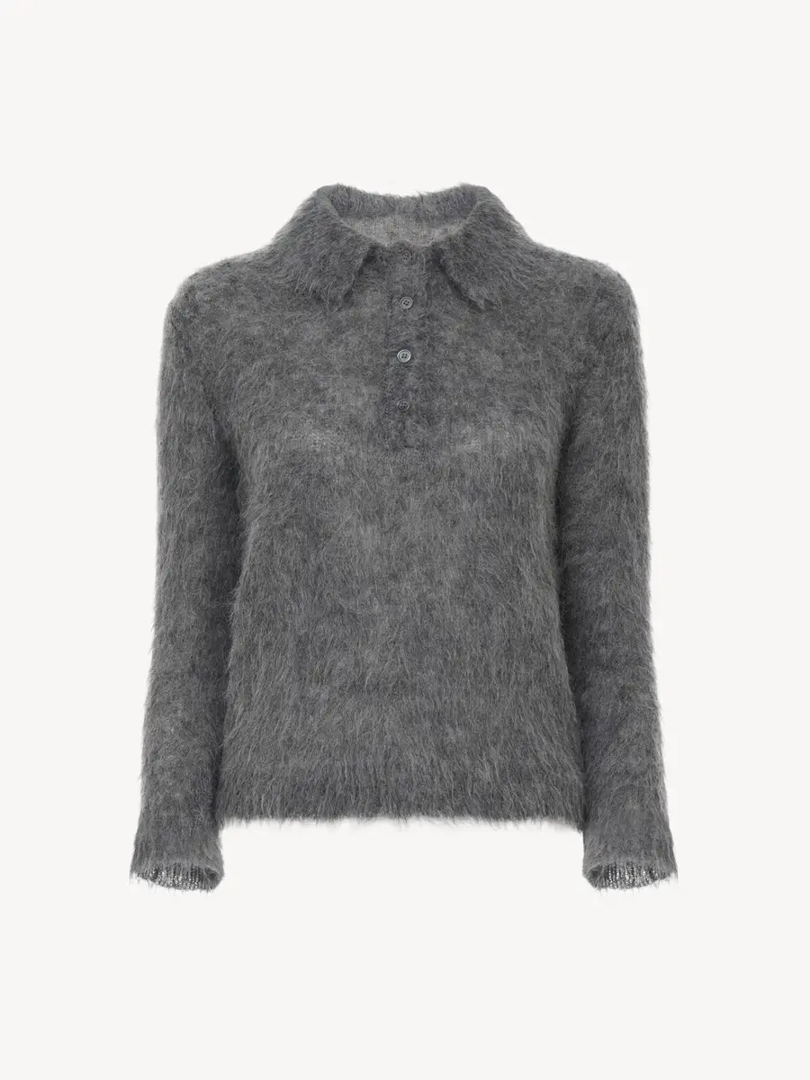 Chloé Polo sweater in an alpaca wool-blend knit | Thumbnail 2
