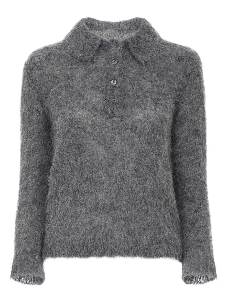 Chloé Polo sweater in an alpaca wool-blend knit