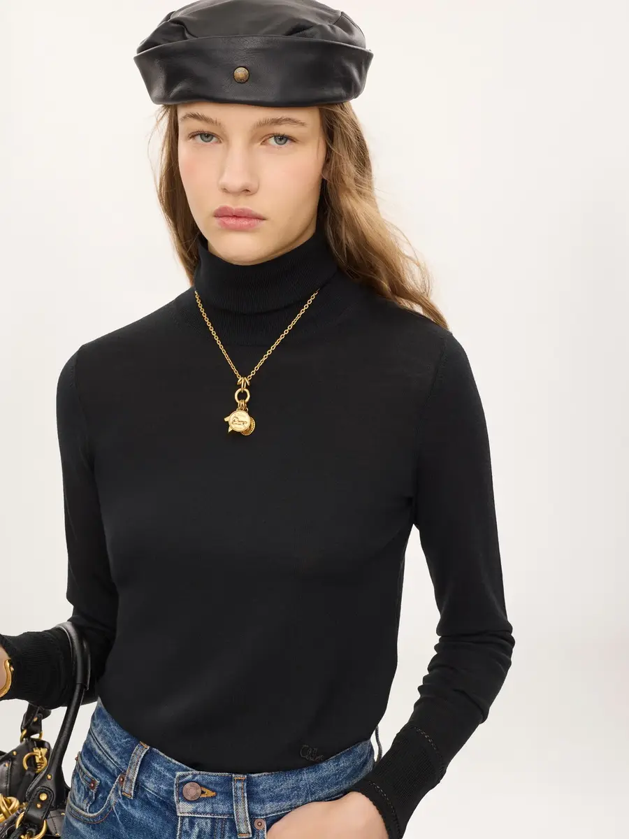 Chloé Fitted turtleneck in a wool knit | Thumbnail 4