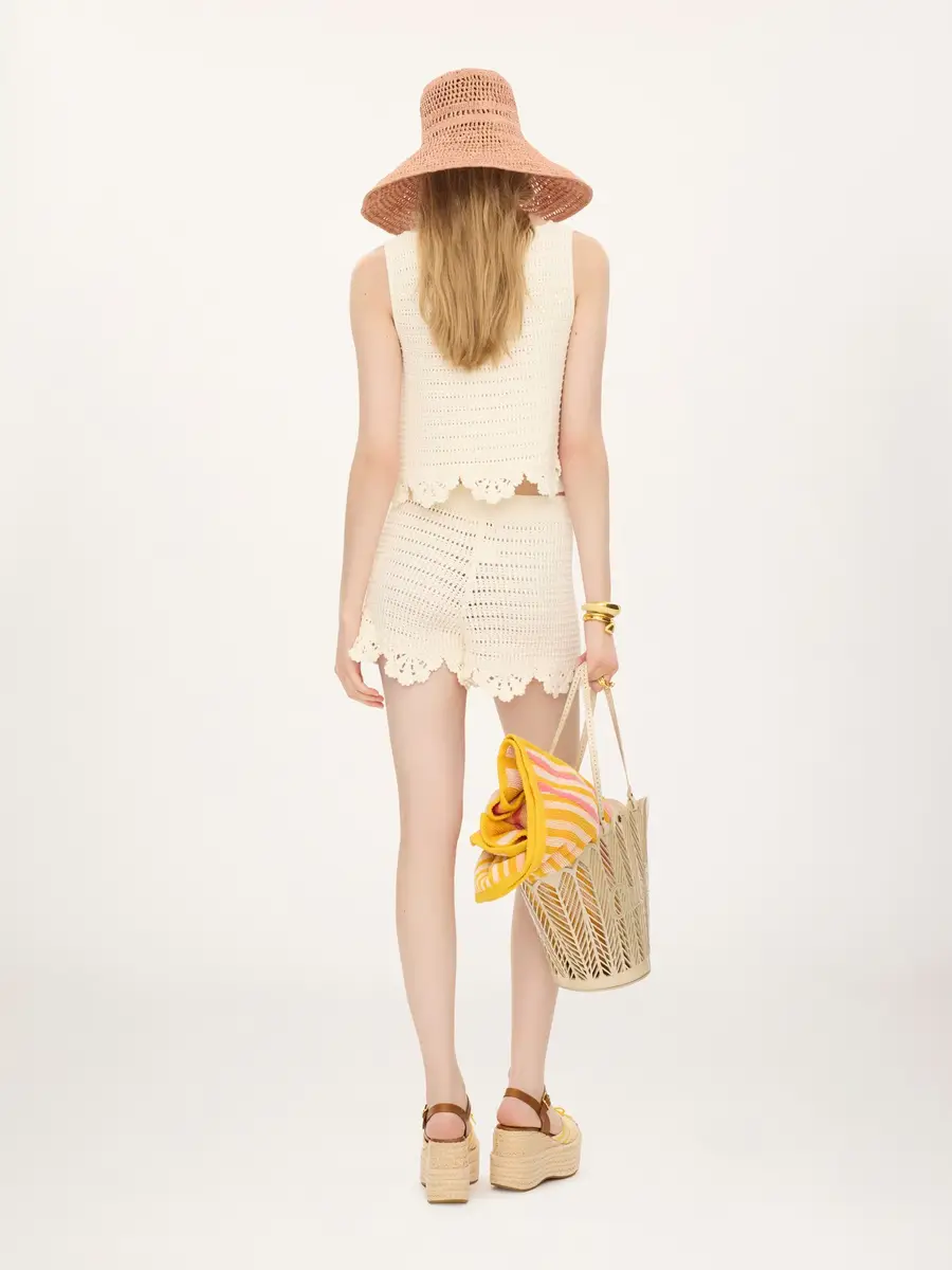 Chloé High-waisted logo mini shorts in crochet knit | Thumbnail 5