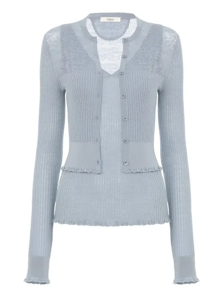 Chloé Twin set in a superfine wool knit
