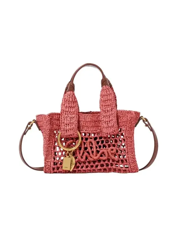 Mini Summer Banana east-west tote bag in raffia Mini Summer Banana east-west tote bag in raffia