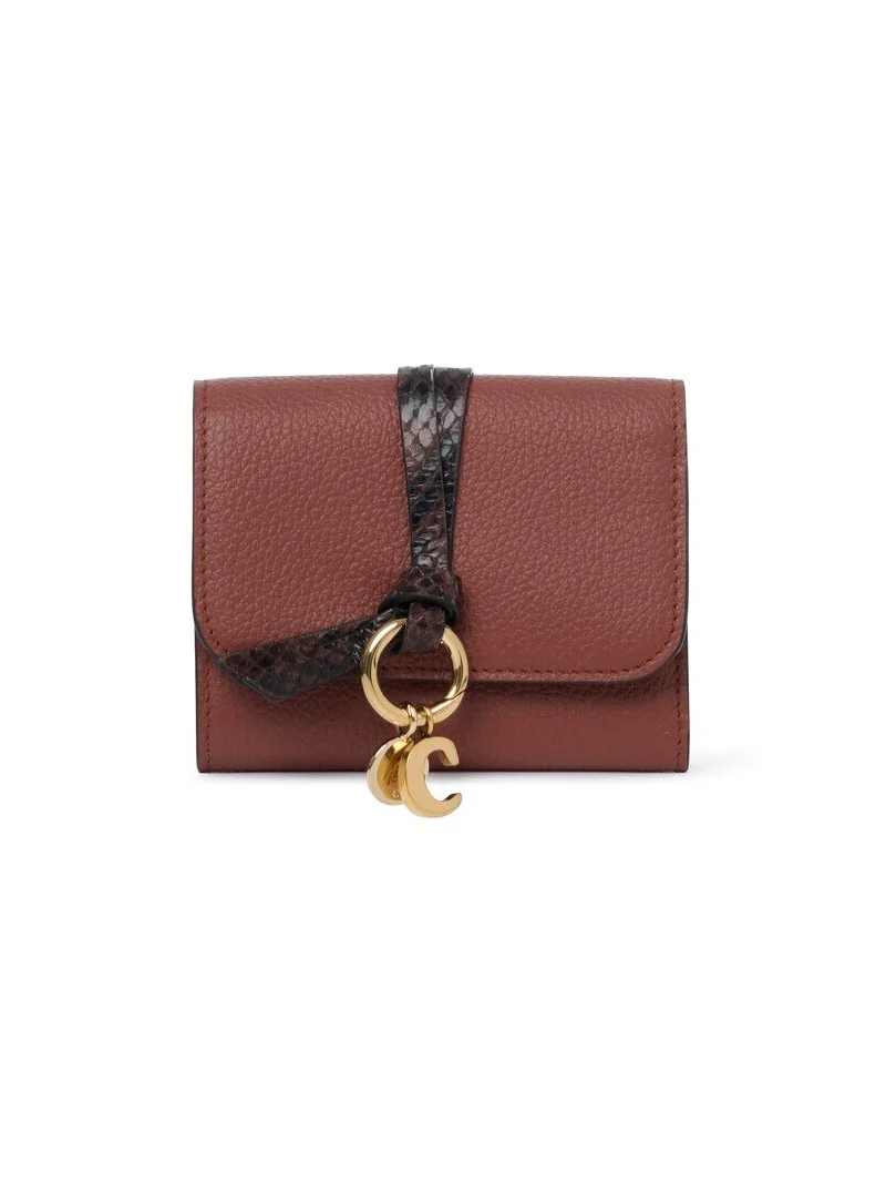 Chloé Small Alphabet tri-fold in grained leather