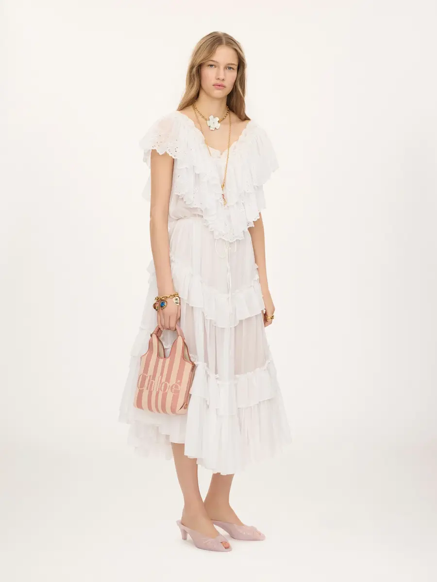 Chloé Mini Chloé Stripy tote bag in jacquard | Thumbnail 8