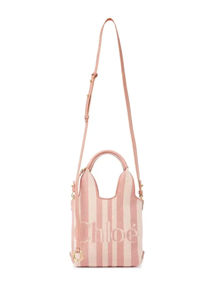 Mini Chloé Stripy tote bag in jacquard Mini Chloé Stripy tote bag in jacquard