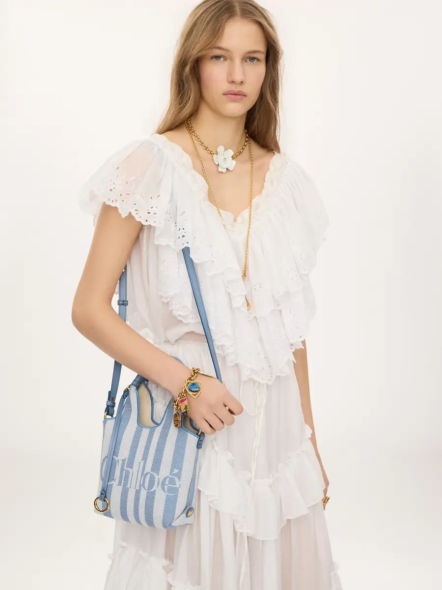 Chloé Mini Chloé Stripy tote bag in jacquard | Thumbnail 3