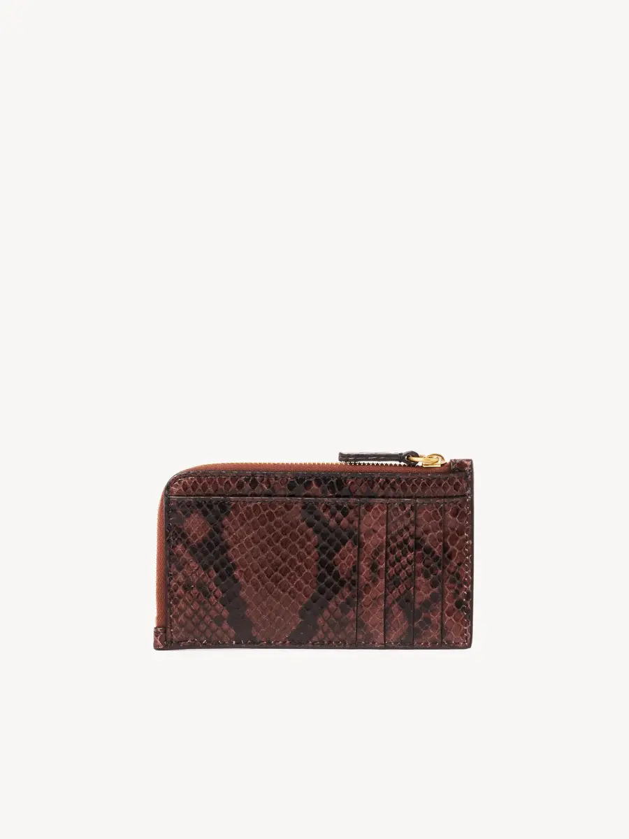 Chloé Small Paddington purse with card slots in python-effect leather | Thumbnail 4 Chloé Small Paddington purse with card slots in python-effect leather | Thumbnail 4