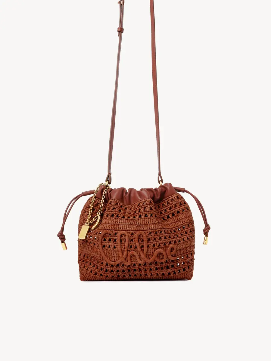 Chloé Mini Summer Banana drawstring shoulder bag in raffia | Thumbnail 2 Chloé Mini Summer Banana drawstring shoulder bag in raffia | Thumbnail 2