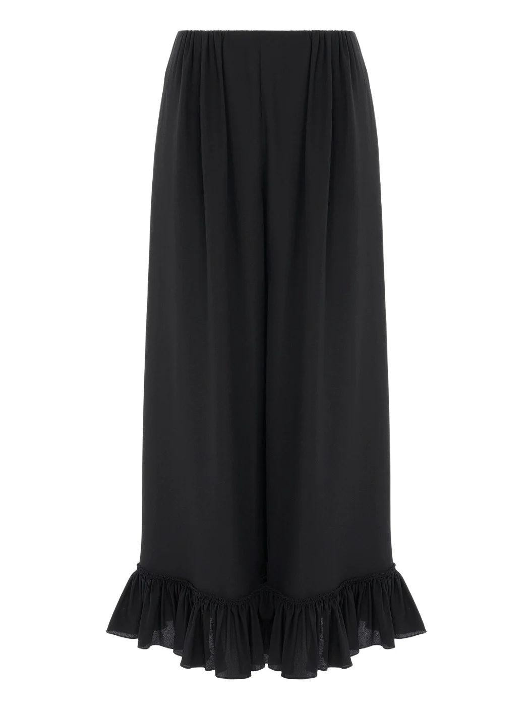 Cropped fluid pants in crêpe de chine Cropped fluid pants in crêpe de chine