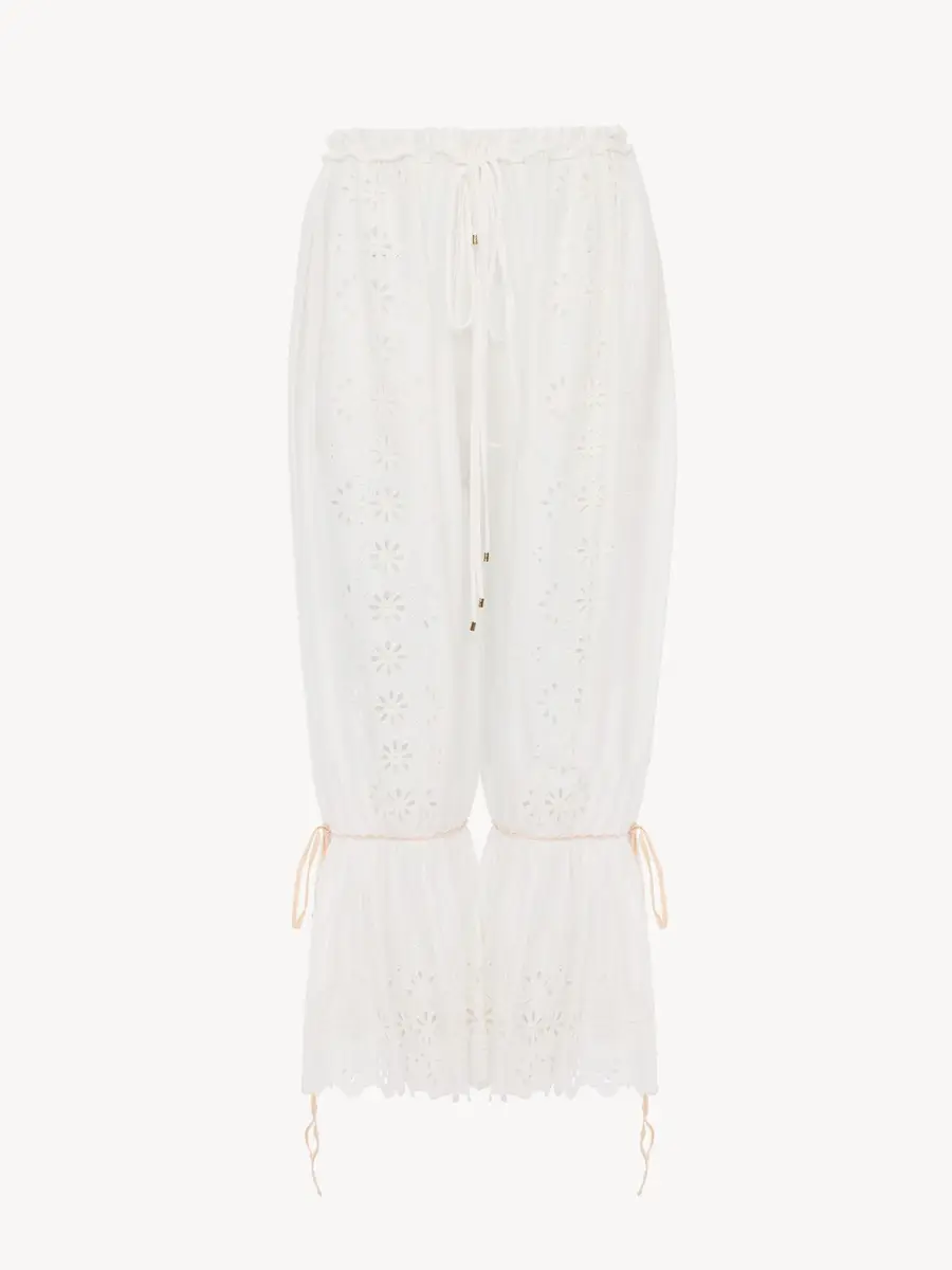 Chloé Fluid drawstring pants in soft cotton | Thumbnail 2 Chloé Fluid drawstring pants in soft cotton | Thumbnail 2