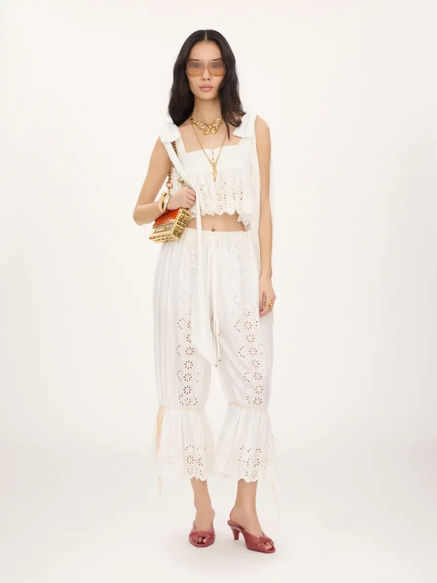 Chloé Fluid drawstring pants in soft cotton | Thumbnail 3 Chloé Fluid drawstring pants in soft cotton | Thumbnail 3