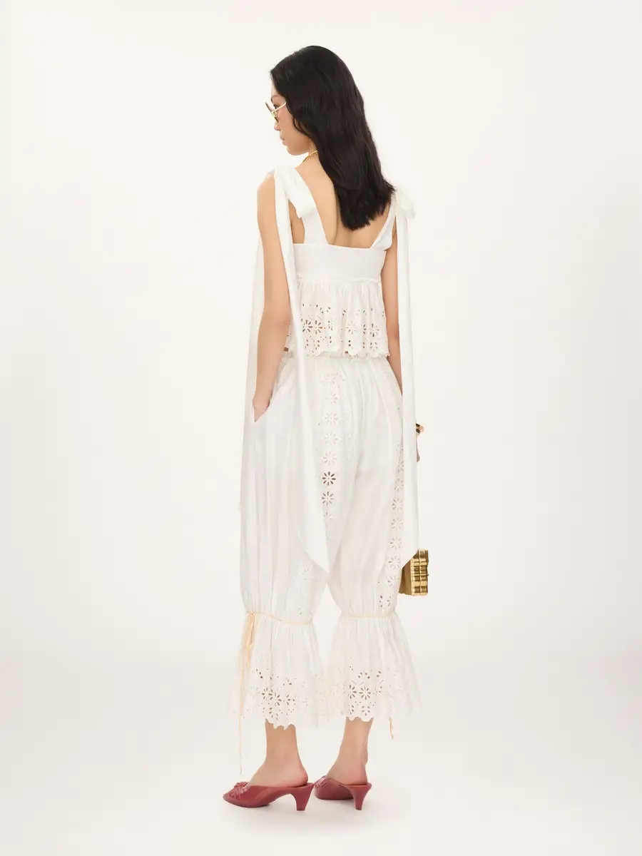 Chloé Fluid drawstring pants in soft cotton | Thumbnail 5 Chloé Fluid drawstring pants in soft cotton | Thumbnail 5