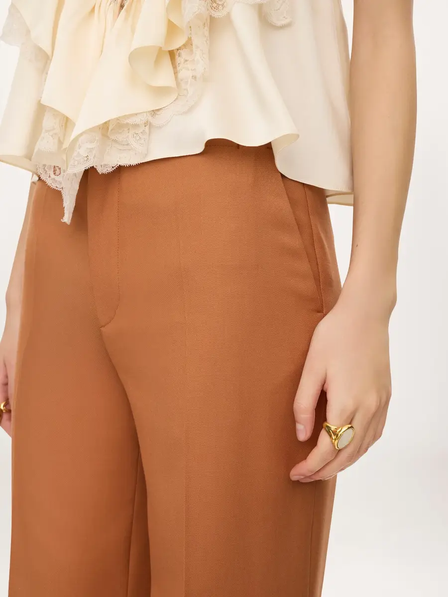 Chloé High-rise flared pants in wool gabardine | Thumbnail 6 Chloé High-rise flared pants in wool gabardine | Thumbnail 6