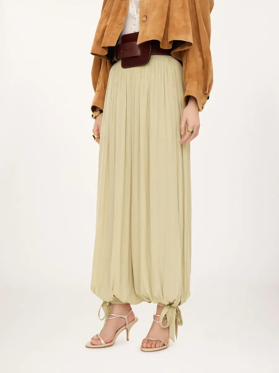 Chloé Fluid pleated pants in washed technical satin | Thumbnail 4 Chloé Fluid pleated pants in washed technical satin | Thumbnail 4