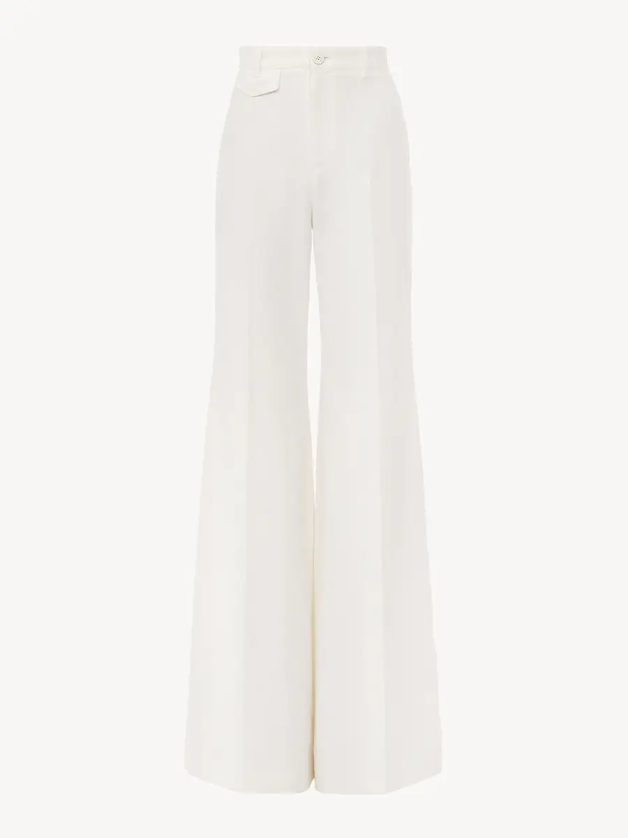 Chloé High-rise flared pants in cotton canvas | Thumbnail 2