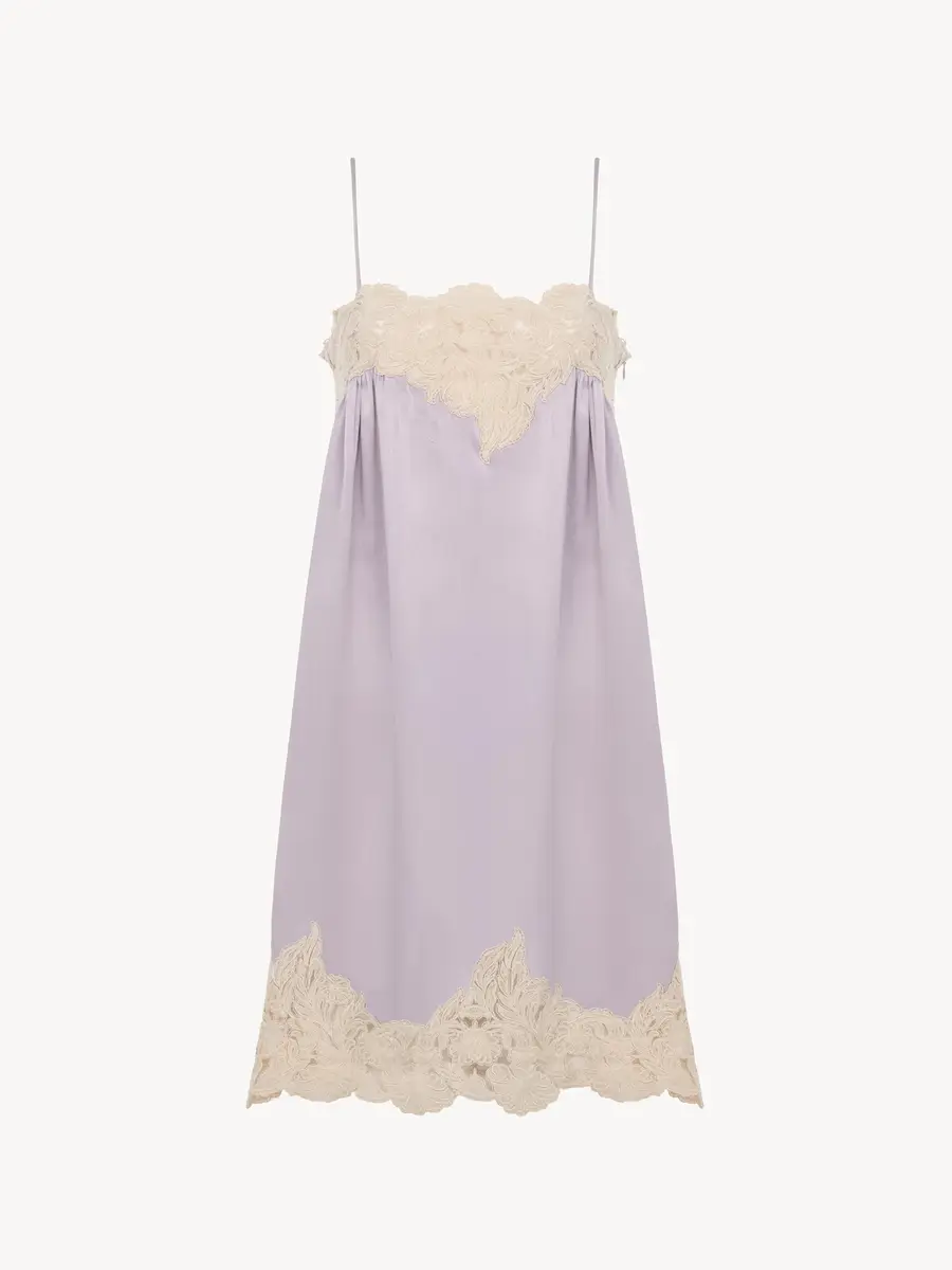 Chloé Thin-strap mini dress in washed silk satin | Thumbnail 2