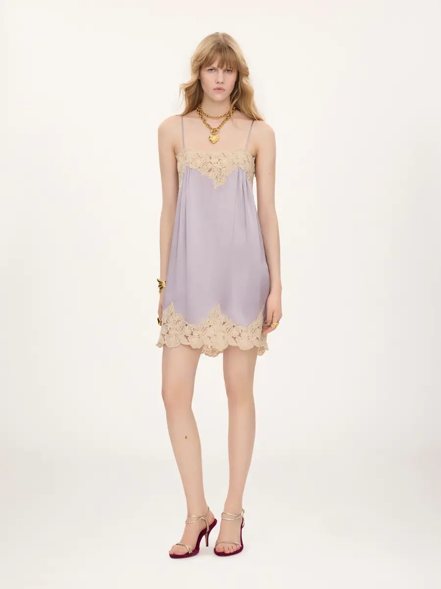 Chloé Thin-strap mini dress in washed silk satin | Thumbnail 3