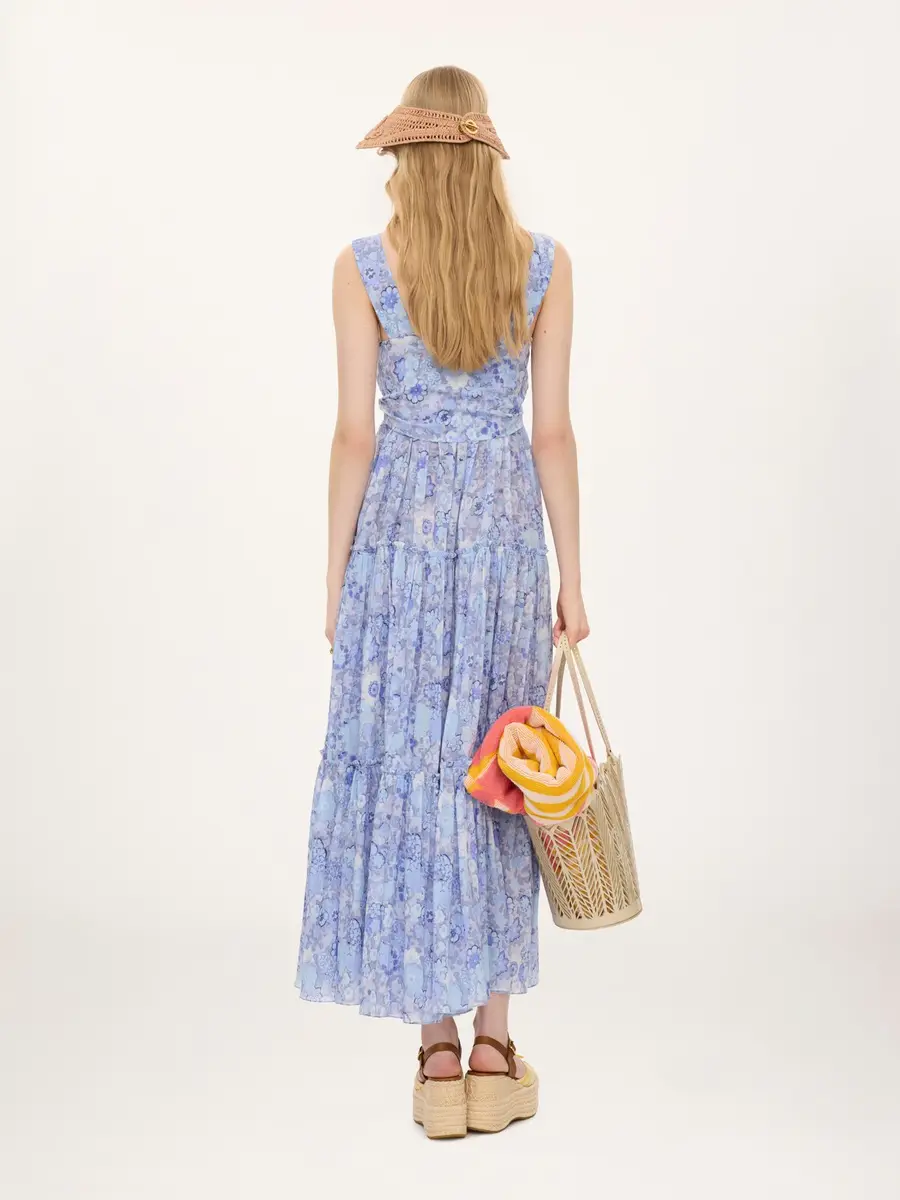Chloé Tiered long dress in cotton voile | Thumbnail 5 Chloé Tiered long dress in cotton voile | Thumbnail 5