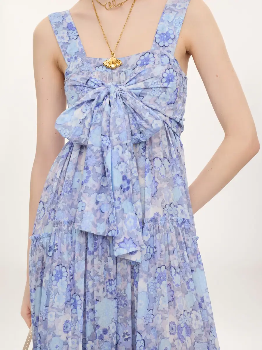 Chloé Tiered long dress in cotton voile | Thumbnail 8 Chloé Tiered long dress in cotton voile | Thumbnail 8