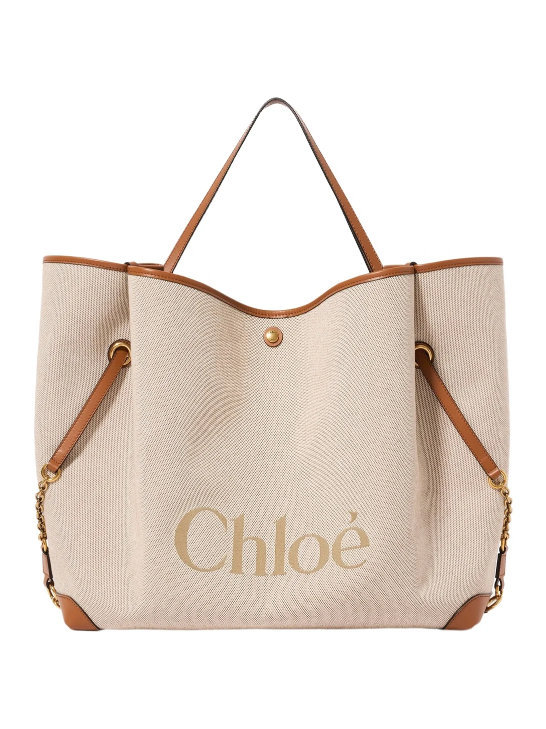 Chloé Large Chloé Clover double carry bag in canvas