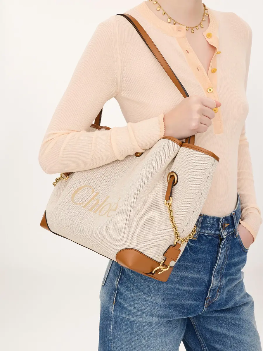 Chloé Chloé Clover double carry bag in canvas | Thumbnail 3