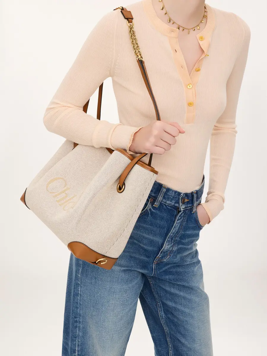 Chloé Chloé Clover double carry bag in canvas | Thumbnail 4
