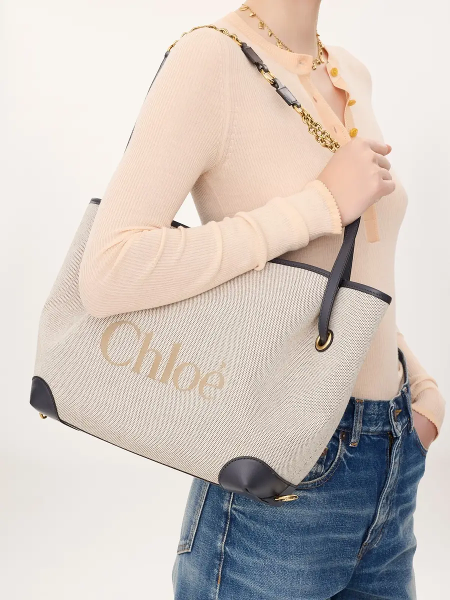 Chloé Chloé Clover double carry bag in canvas | Thumbnail 3