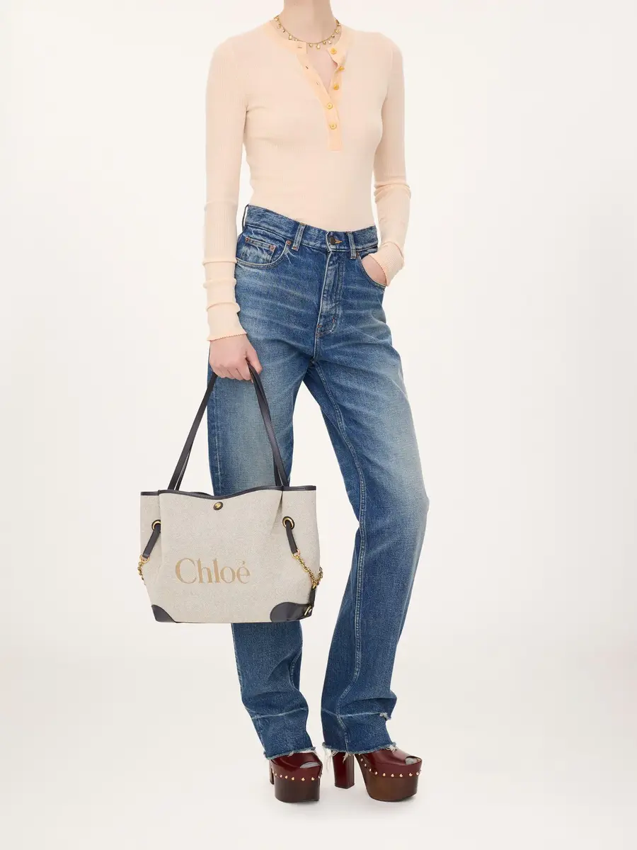 Chloé Chloé Clover double carry bag in canvas | Thumbnail 8