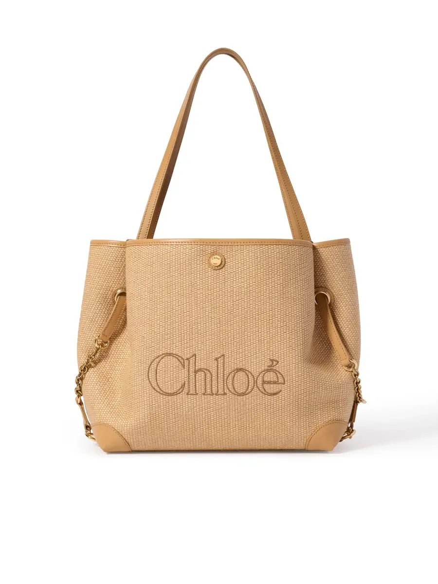 Chloé Chloé Clover double carry bag in raffia-effect fibers | Thumbnail 2 Chloé Chloé Clover double carry bag in raffia-effect fibers | Thumbnail 2