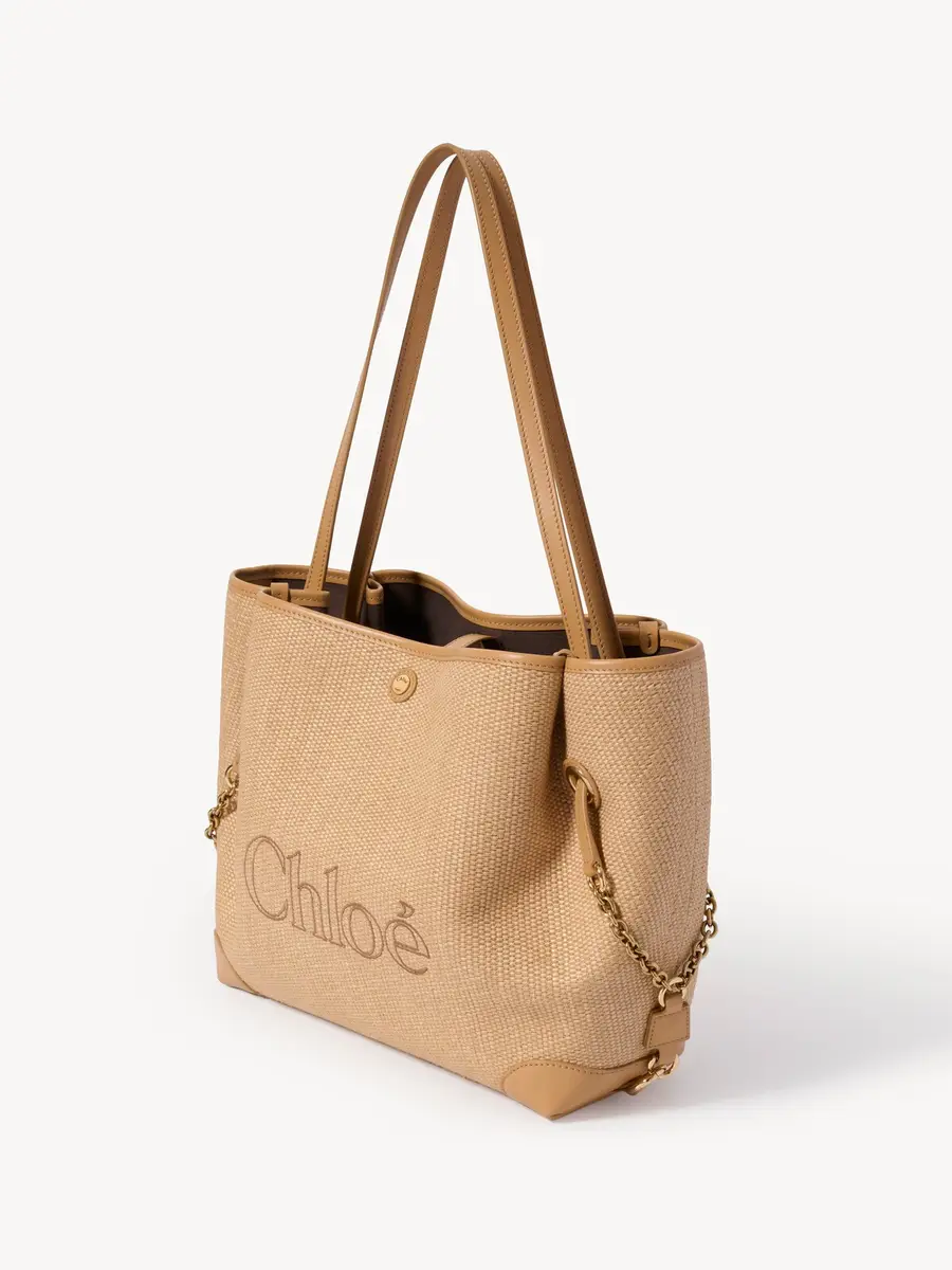 Chloé Chloé Clover double carry bag in raffia-effect fibers | Thumbnail 4 Chloé Chloé Clover double carry bag in raffia-effect fibers | Thumbnail 4