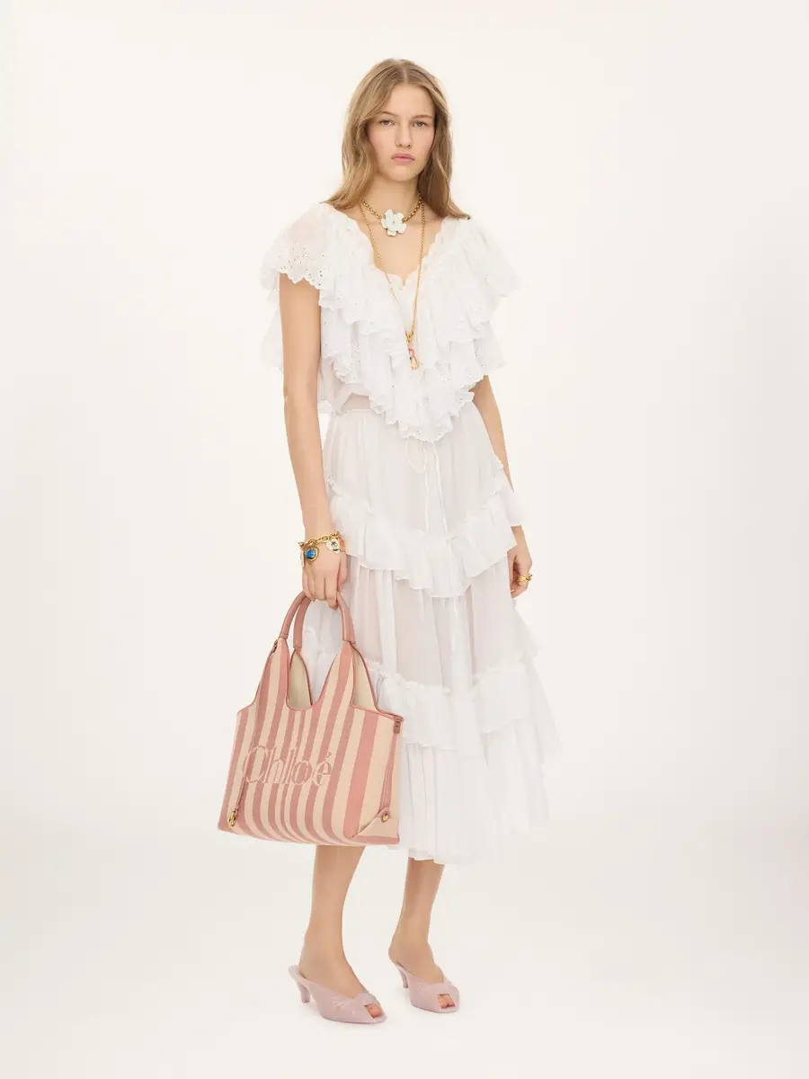 Chloé Chloé Stripy east-west tote bag in jacquard | Thumbnail 8
