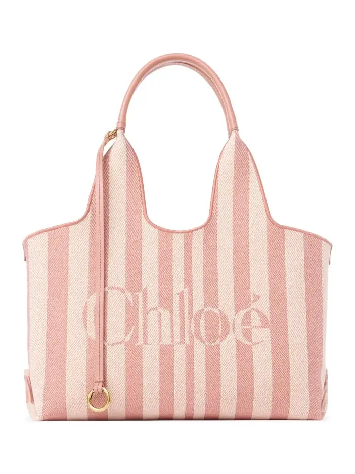 Chloé Stripy east-west tote bag in jacquard Chloé Stripy east-west tote bag in jacquard