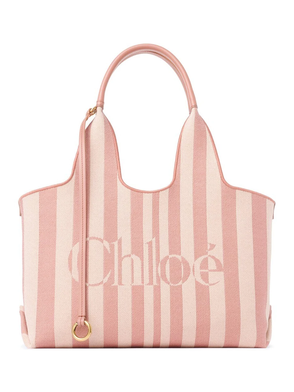 Chloé Chloé Stripy east-west tote bag in jacquard