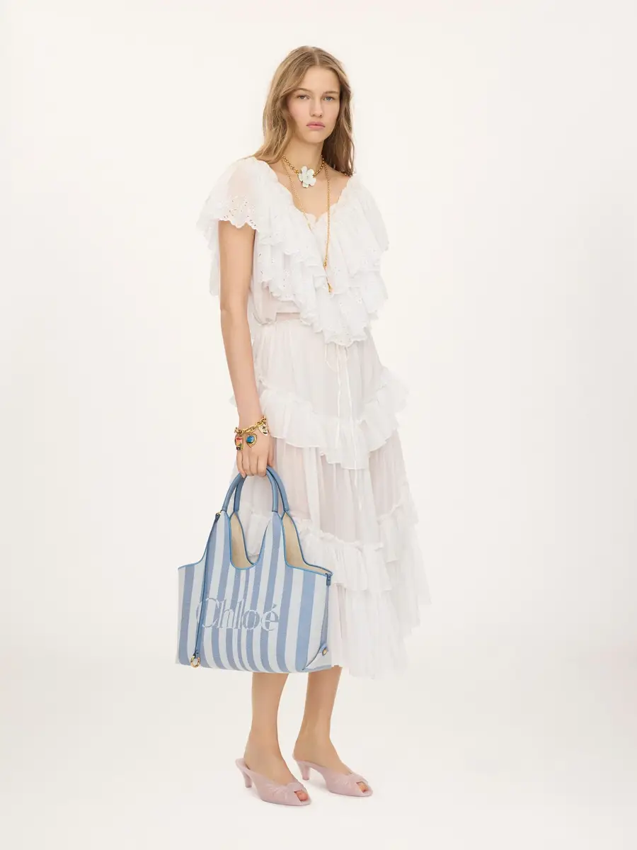 Chloé Chloé Stripy east-west tote bag in jacquard | Thumbnail 8