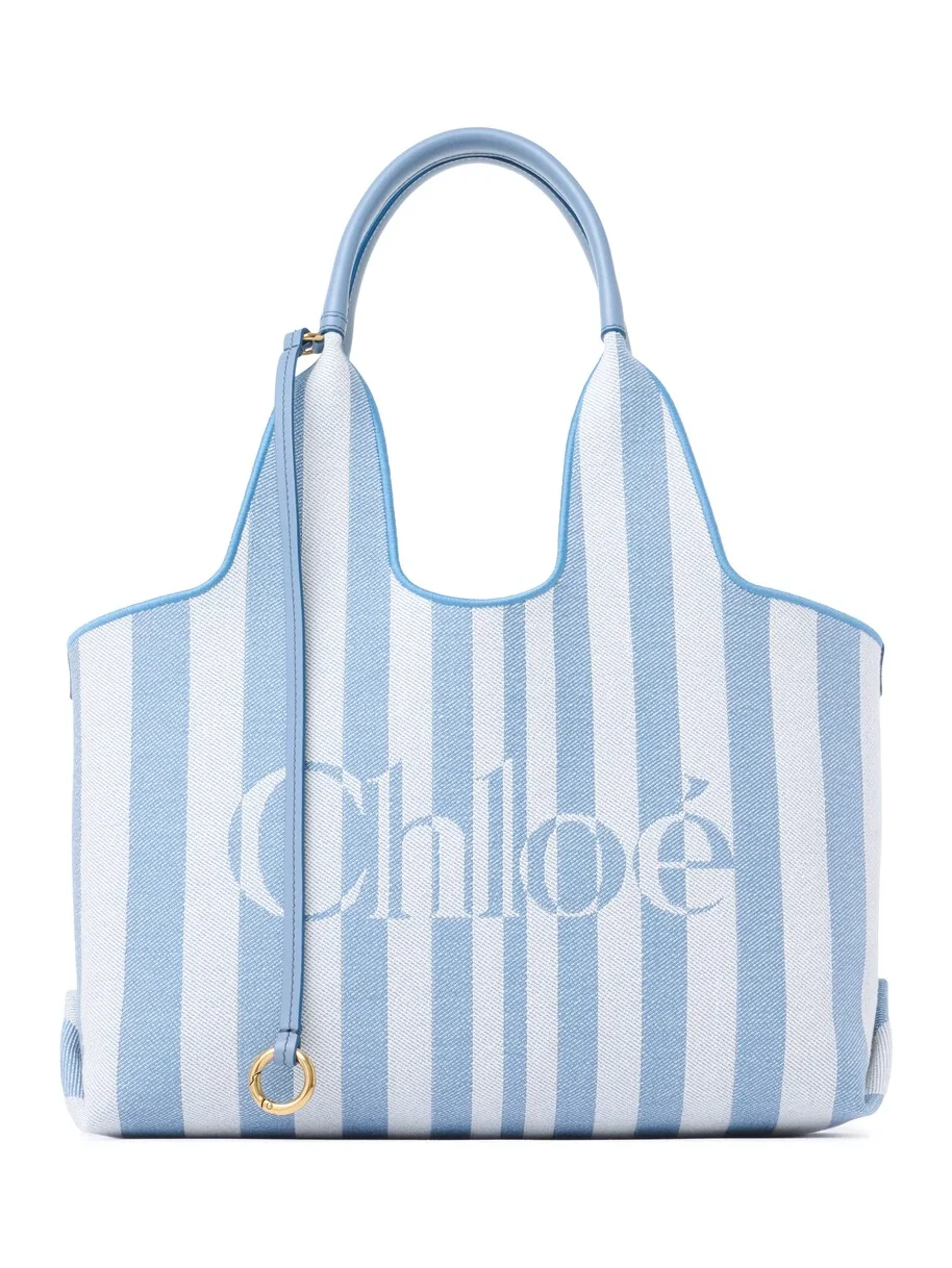 Chloé Chloé Stripy east-west tote bag in jacquard