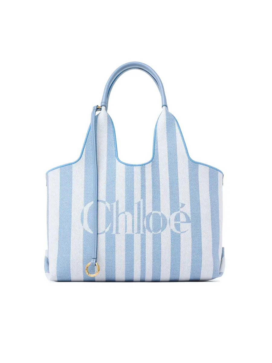 Chloé Chloé Stripy east-west tote bag in jacquard | Image 1 Chloé Chloé Stripy east-west tote bag in jacquard | Image 1