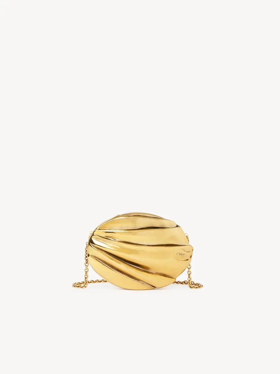 Chloé Chloé Plissé minaudière with chain in copper & brass | Thumbnail 2 Chloé Chloé Plissé minaudière with chain in copper & brass | Thumbnail 2